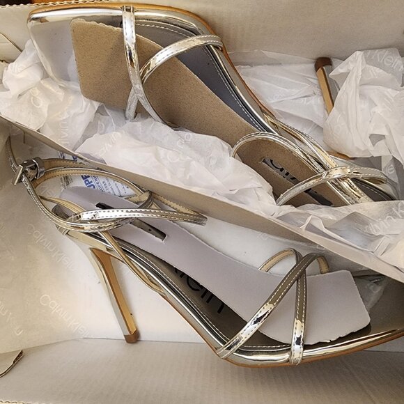 Calvin Klein Womens Tegin Str Silver 7.5M - A006 - Picture 9 of 11